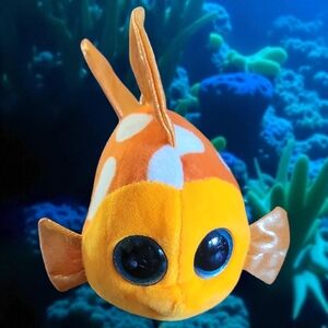 TY 2016 Beanie Boos SAMI SMILING Orange GOLD Fish Glittering Eyes